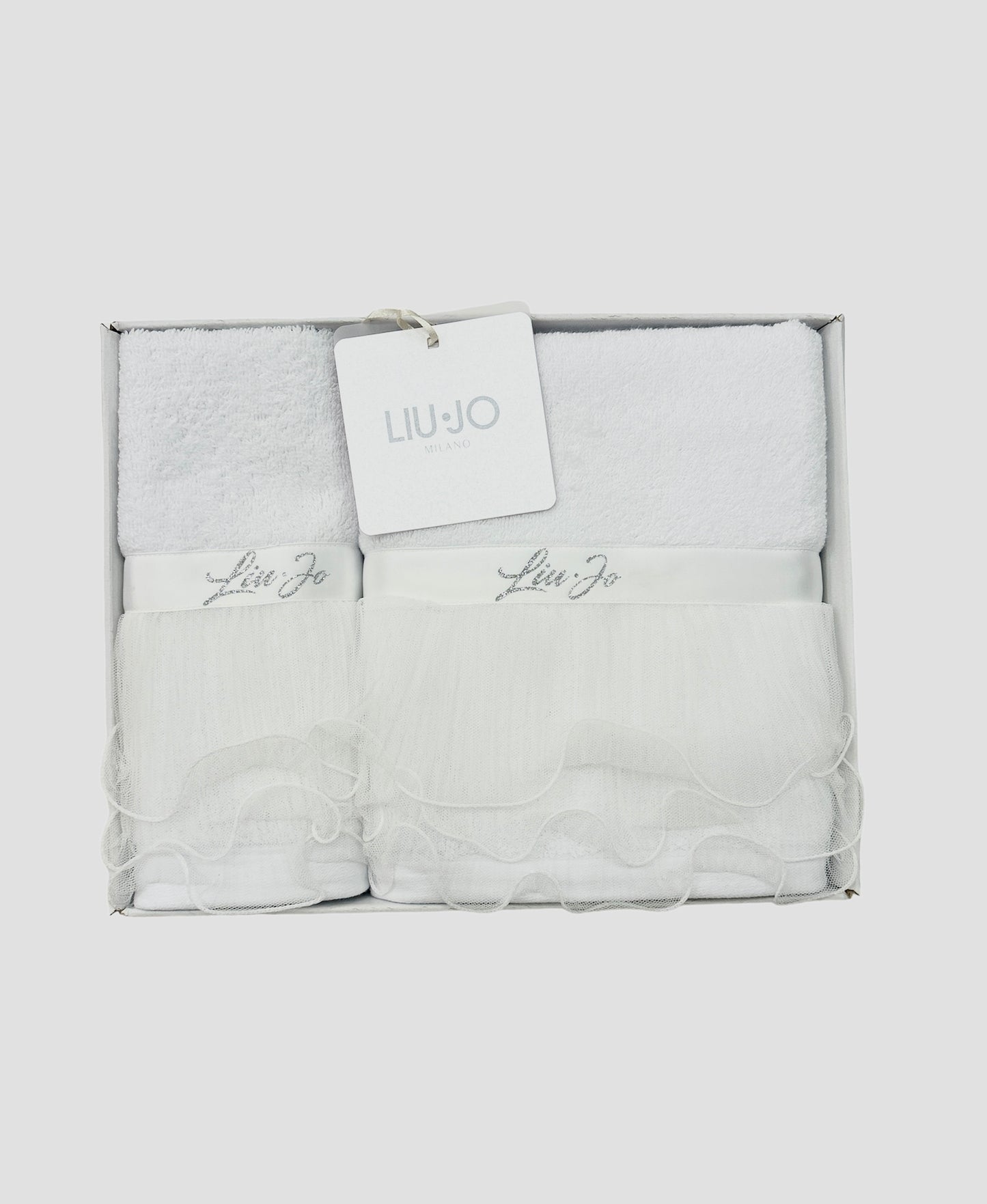 Set asciugamani 1+1 Ondulato di Liu Jo in Spugna