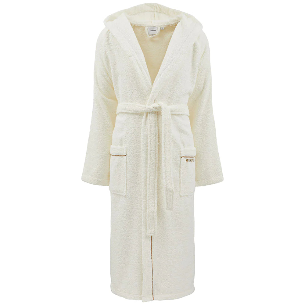 Accappatoio con cappuccio Borbonese FINE OP in Spugna