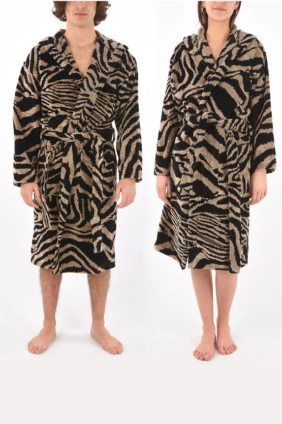 Accappatoio con cappuccio Roberto Cavalli ZEBRA in Spugna