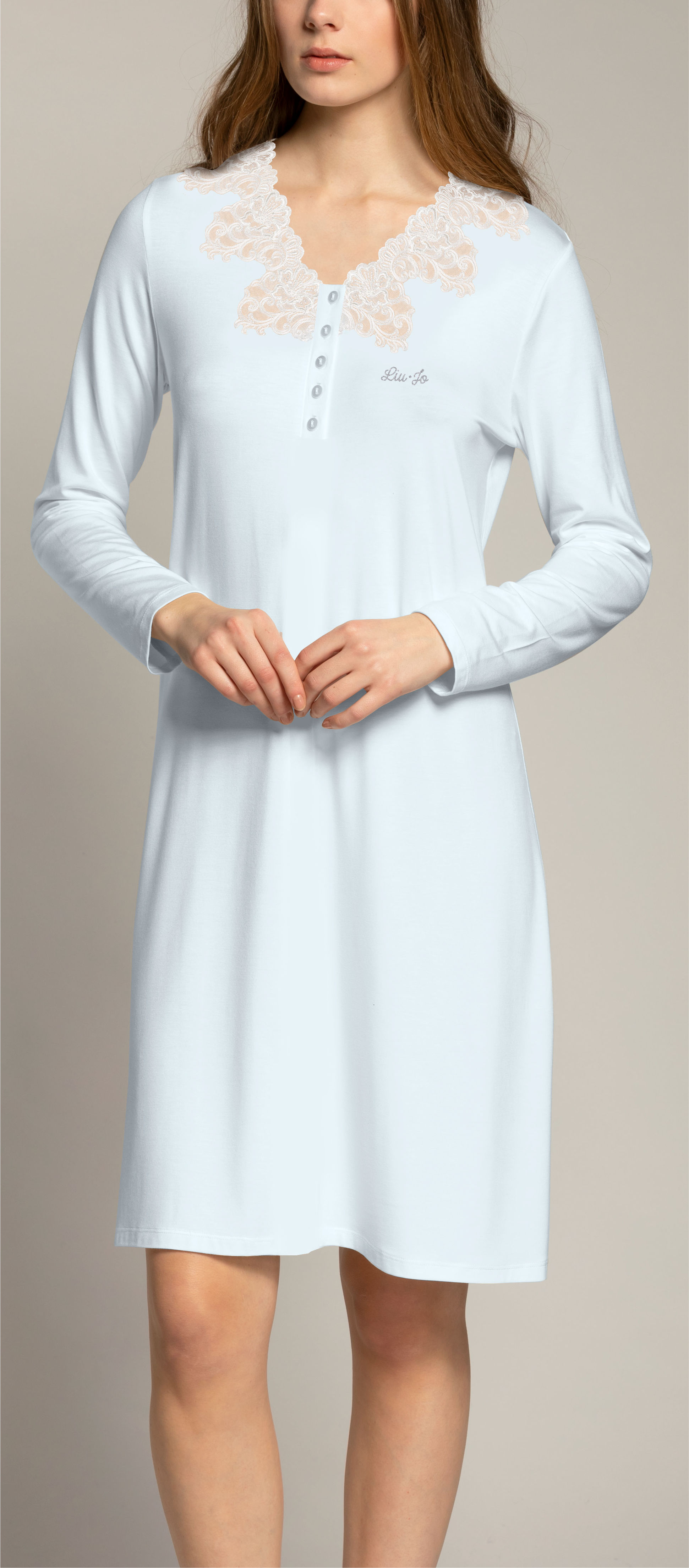 Camicia Da Notte Serafino Jersey Vis DL0051 LIUJO