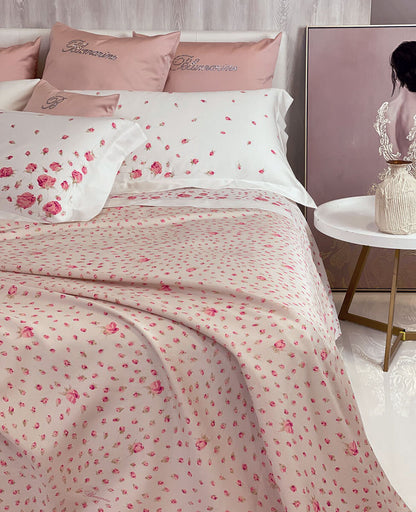 Completo Lenzuola In Raso di Cotone Sogno Blumarine
