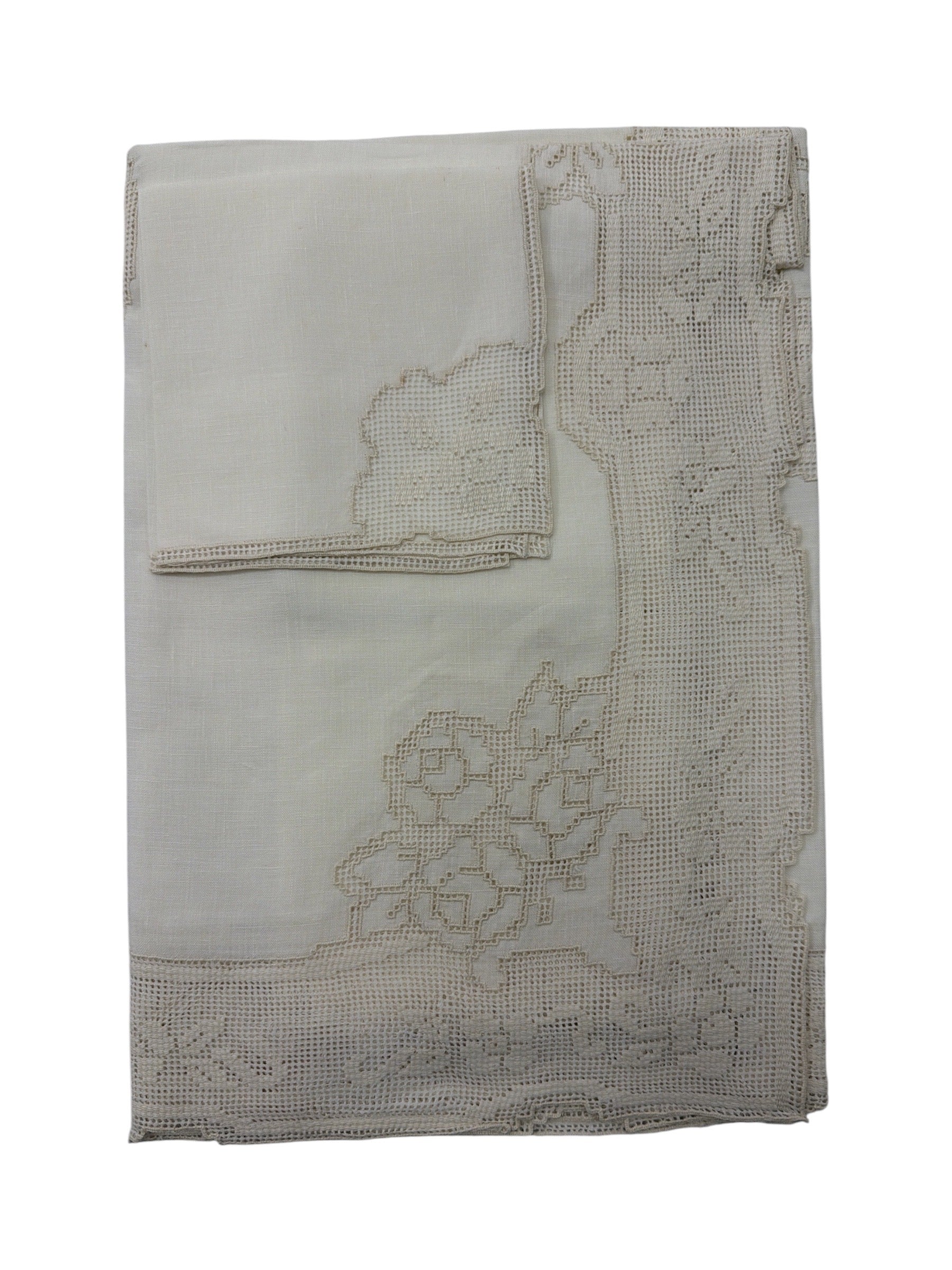 Centro tavola Sfilato Siciliano in puro lino