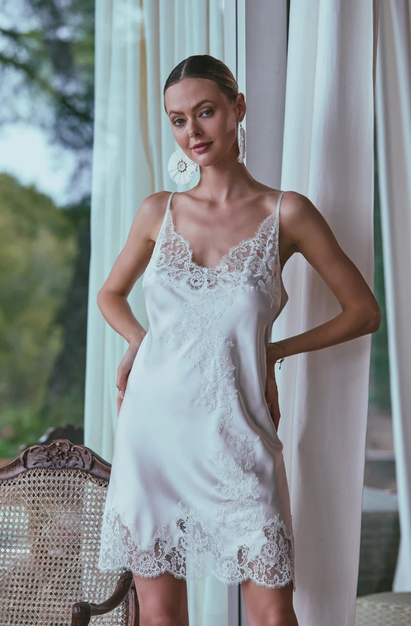 Camicia Da Notte Sposa con Spalline Artemis Marjolaine 3ART0102