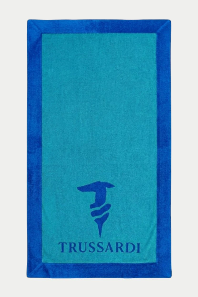 TRUSSARDI LETTERING BEACH TOWEL