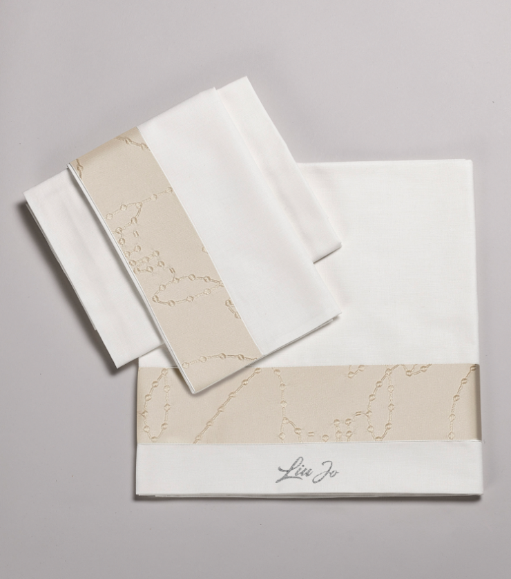 SET 3 PEZZI LENZUOLA PER CULLA SERIE RICAMATO LIU JO