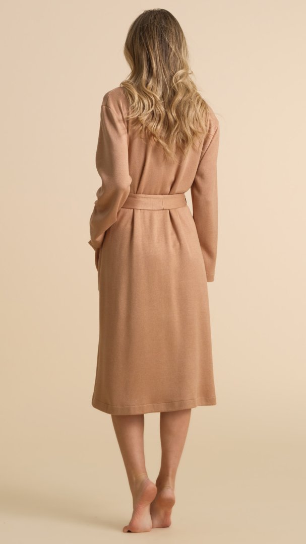 Vestaglia Donna In Maglia Con Ricamo Mimi Pepita 5043