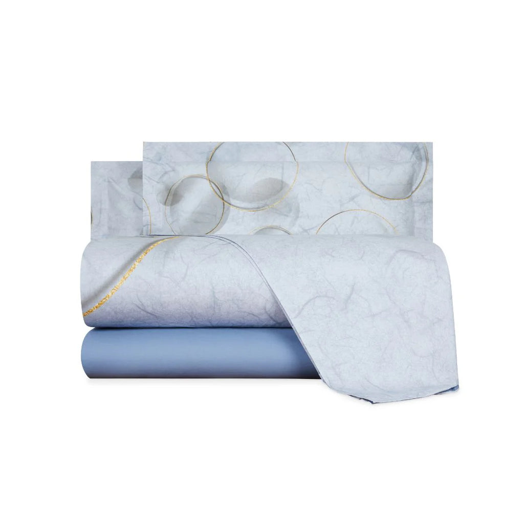 Copripiumino con federe Carrara Paper Moderno in Percalle