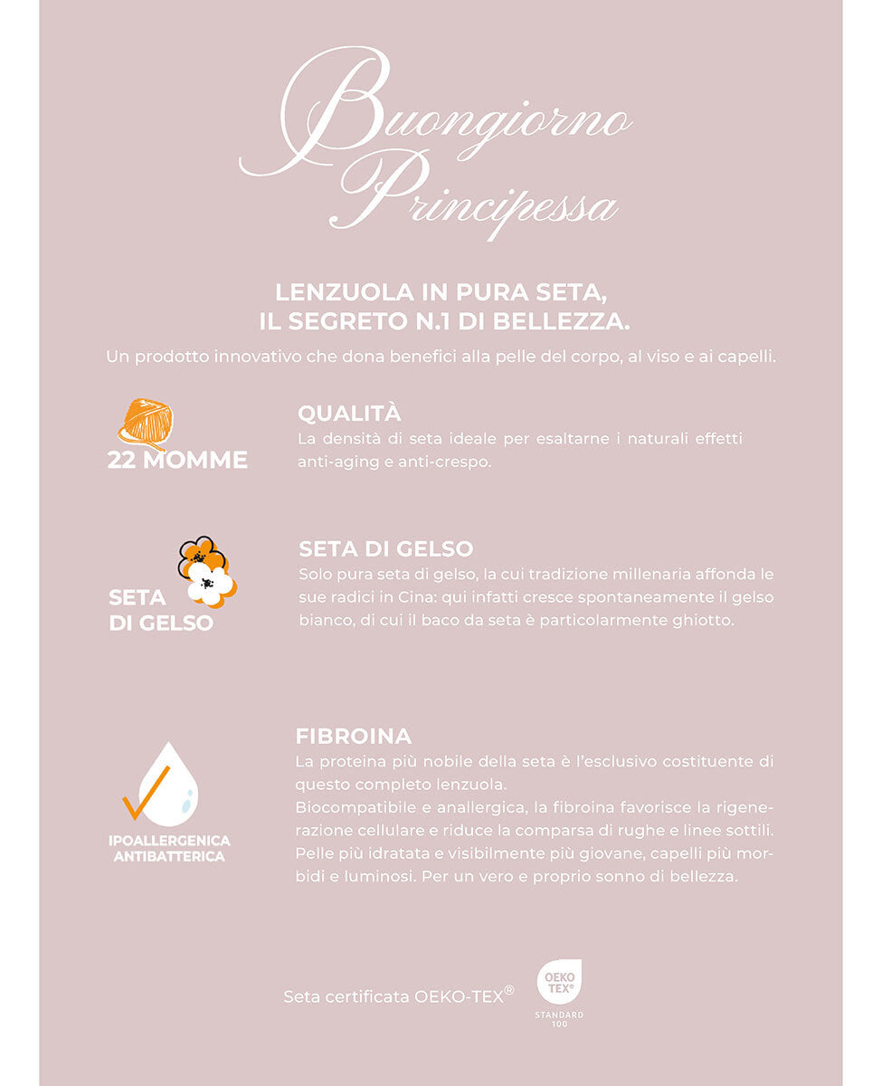 Completo Lenzuola In Seta Buongiorno Principessa Blumarine