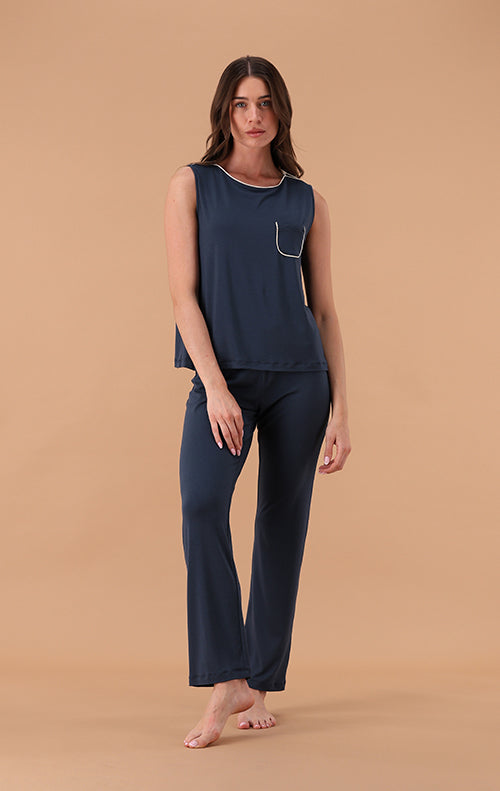 Pigiama Donna Maryplaid 6R86506 in Jersey Stretch