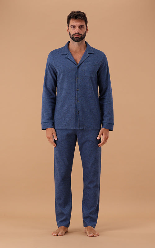 Pigiama Uomo Manica Lunga In Interlock Marina Militare 6Z85100MM