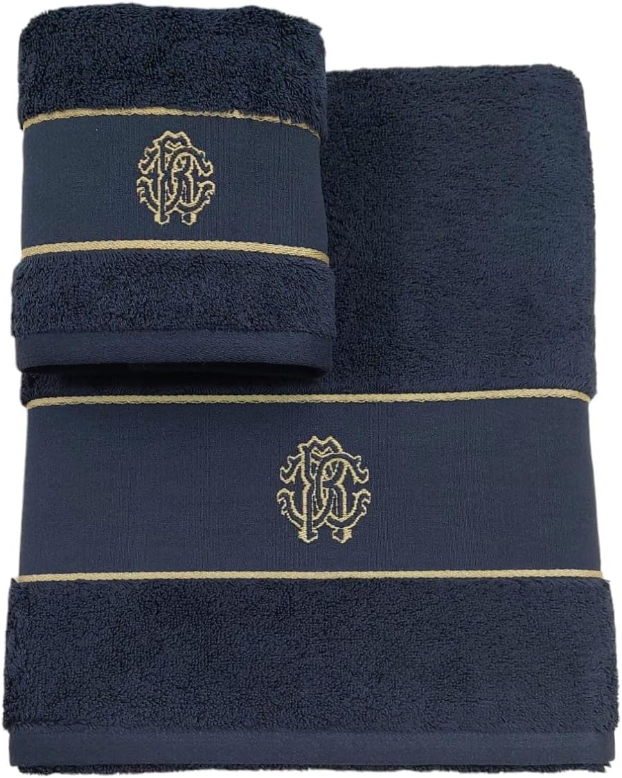 Set 1+1 GOLD NEW SET Asciugamano e Ospite ROBERTO CAVALLI