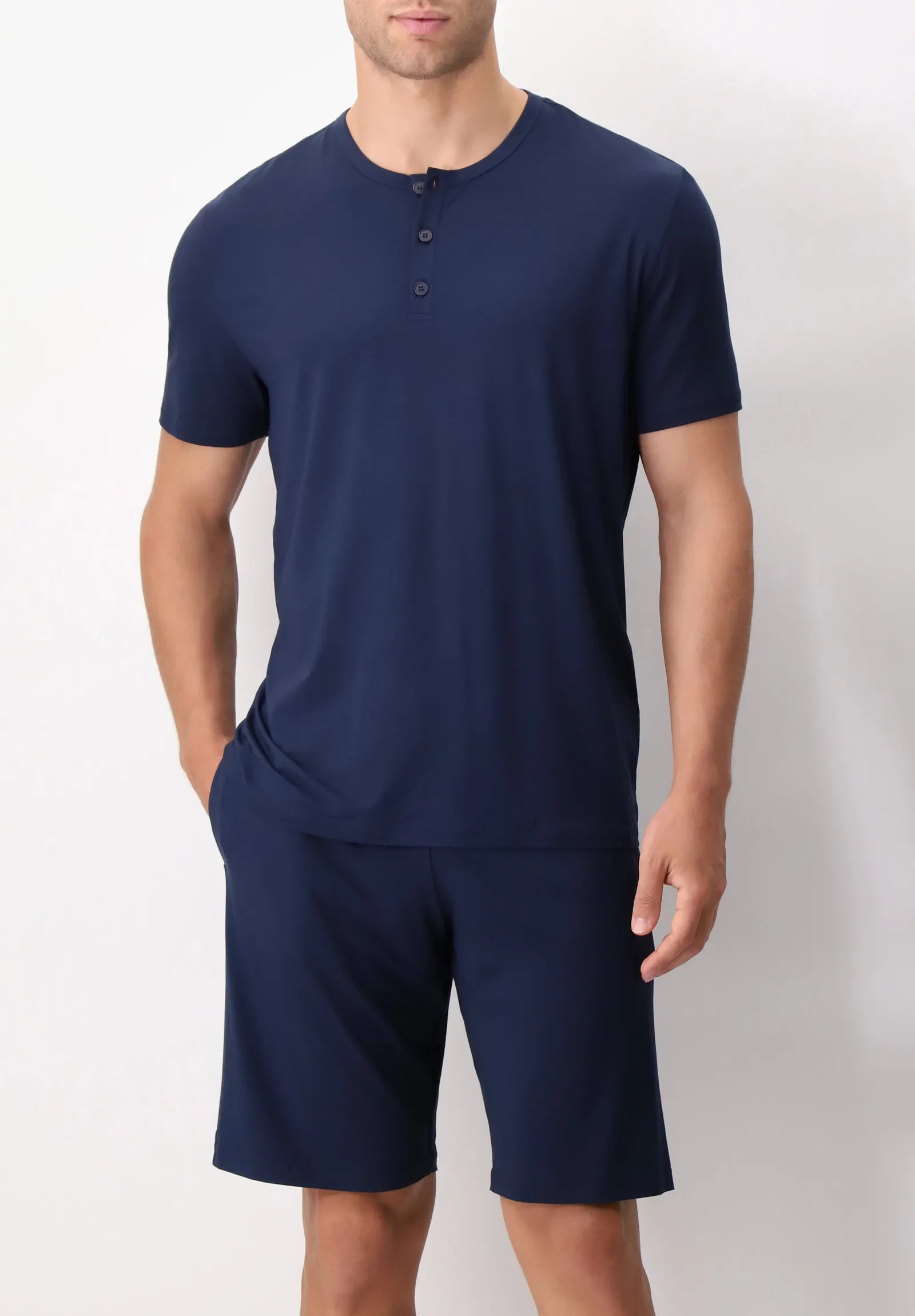 Pigiama Corto Serafino in Modal elasticizzato X-Touch PEROFIL VPRT92800