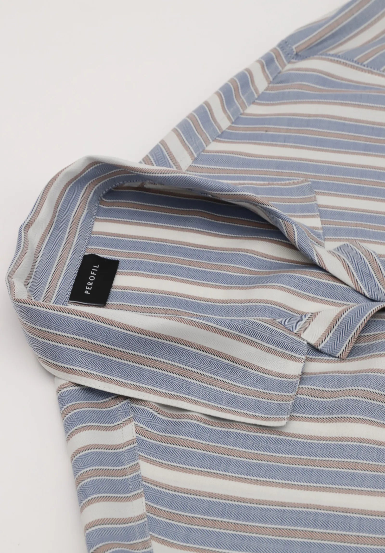 Pigiama Lungo Aperto con Collo in Lyocell Silk Touch Riga Tortora PEROFIL VPRT93079