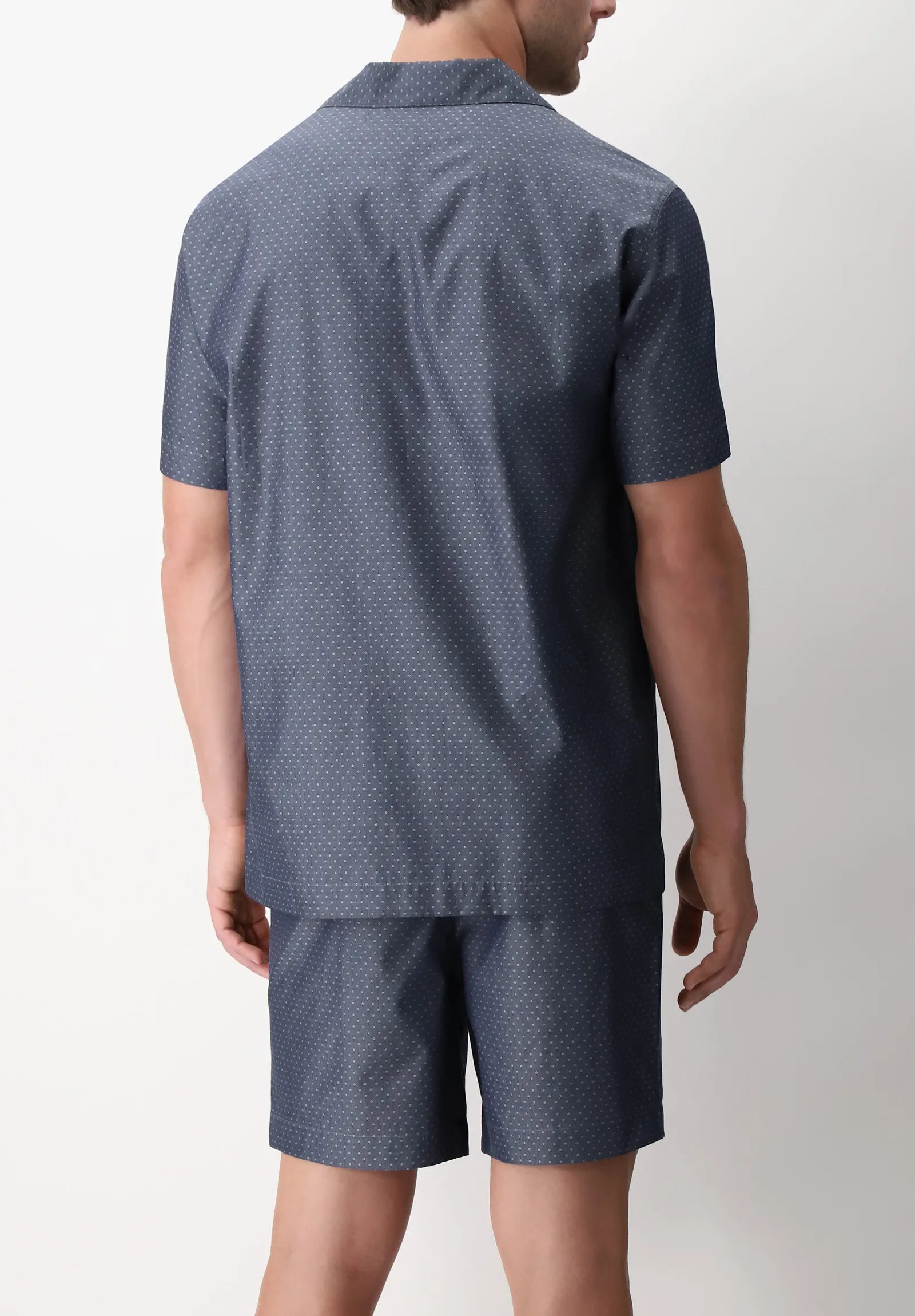 Pigiama Corto con Bottoni in Tela di Cotone Fantasie Camiceria PEROFIL VPRT93080