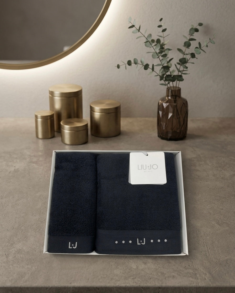 Set asciugamani 1+1 New Glitter di Liu Jo in Spugna