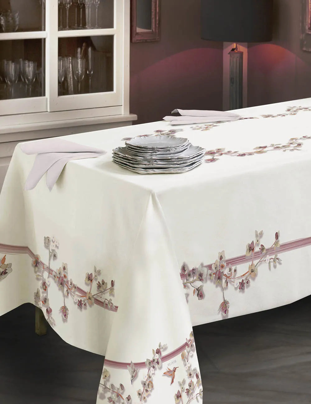 TESSITURA RANDI tovaglia stampa digitale 100% cotone Almond