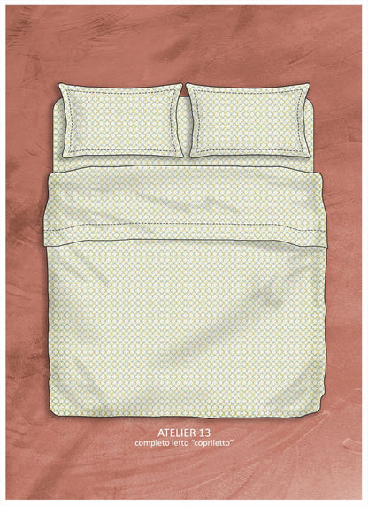 Double bed sheet set by Tessitura Randi Rombi Trama