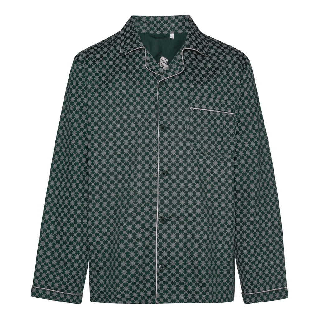 Megeve Pigiama Uomo in Satin Premium con Colletto Classico Ambassador