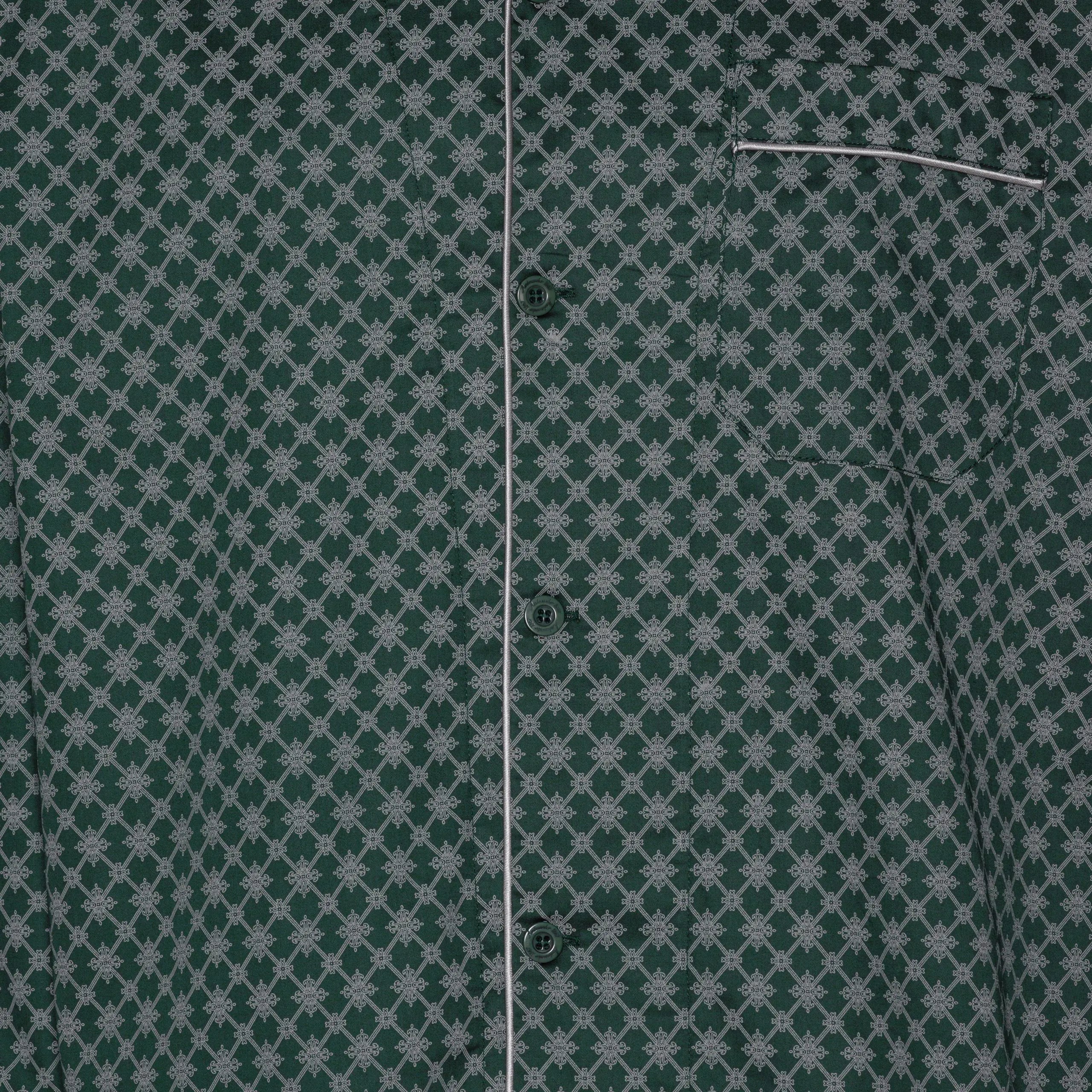 Megeve Pigiama Uomo in Satin Premium con Colletto Classico Ambassador