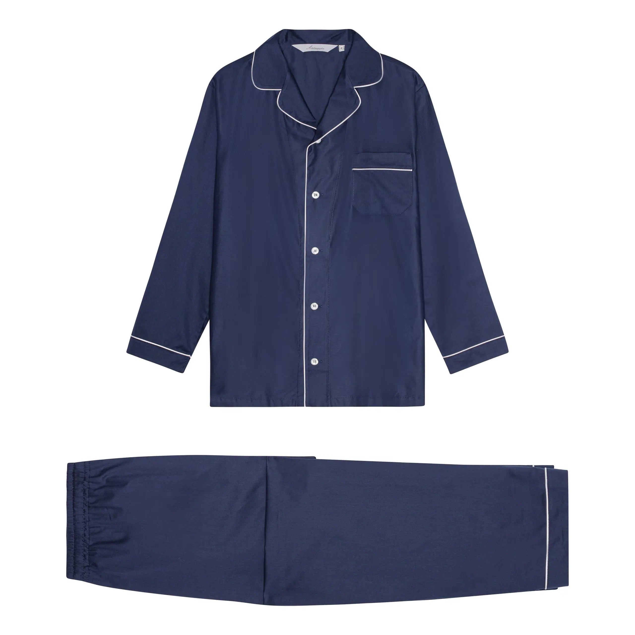 Bern Pigiama Uomo Aperto in Cotone 100% Manica Lunga Ambassador