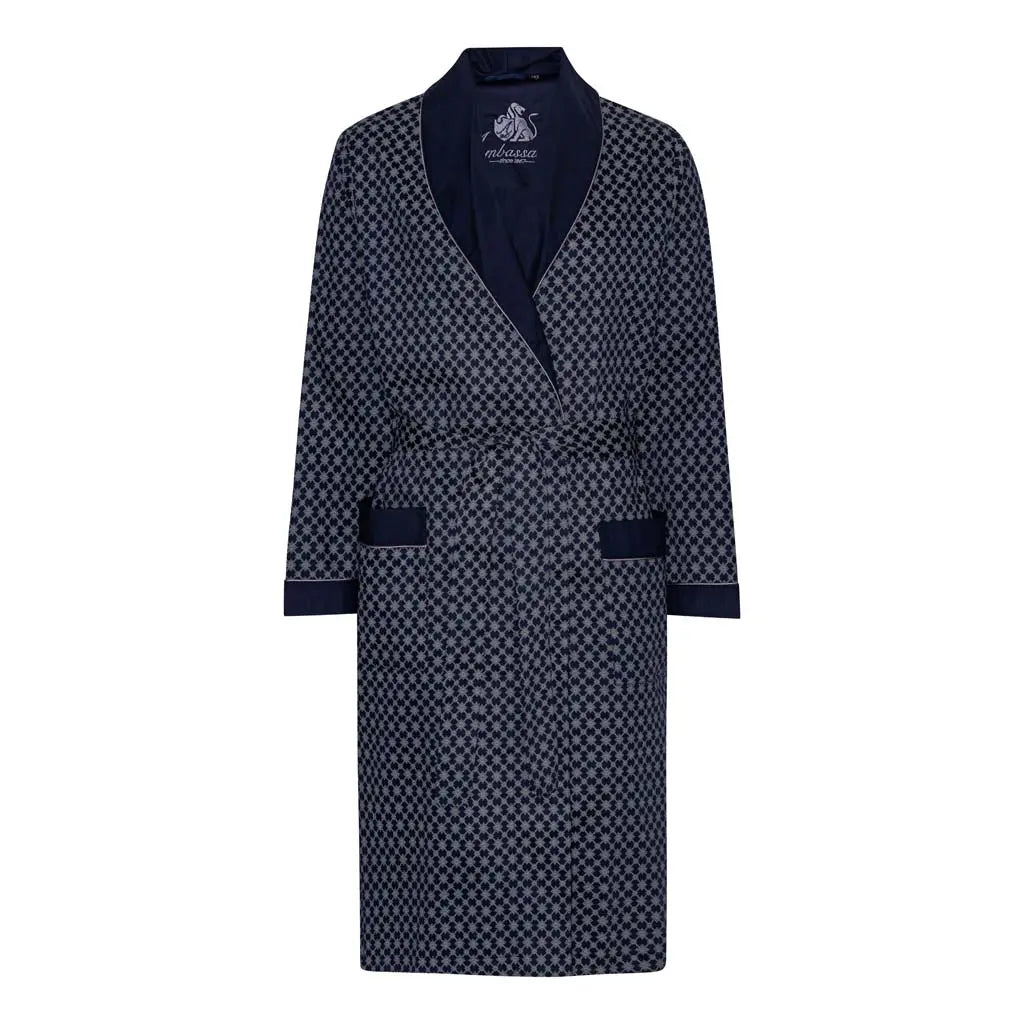 Megeve Vestaglia Uomo in Satin Premium con Collo Sciallato Ambassador