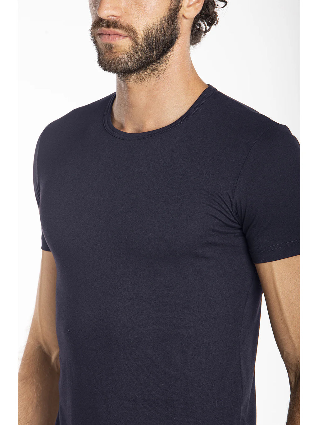 Maglietta girocollo in jersey di cotone makò elasticizzato JNL120