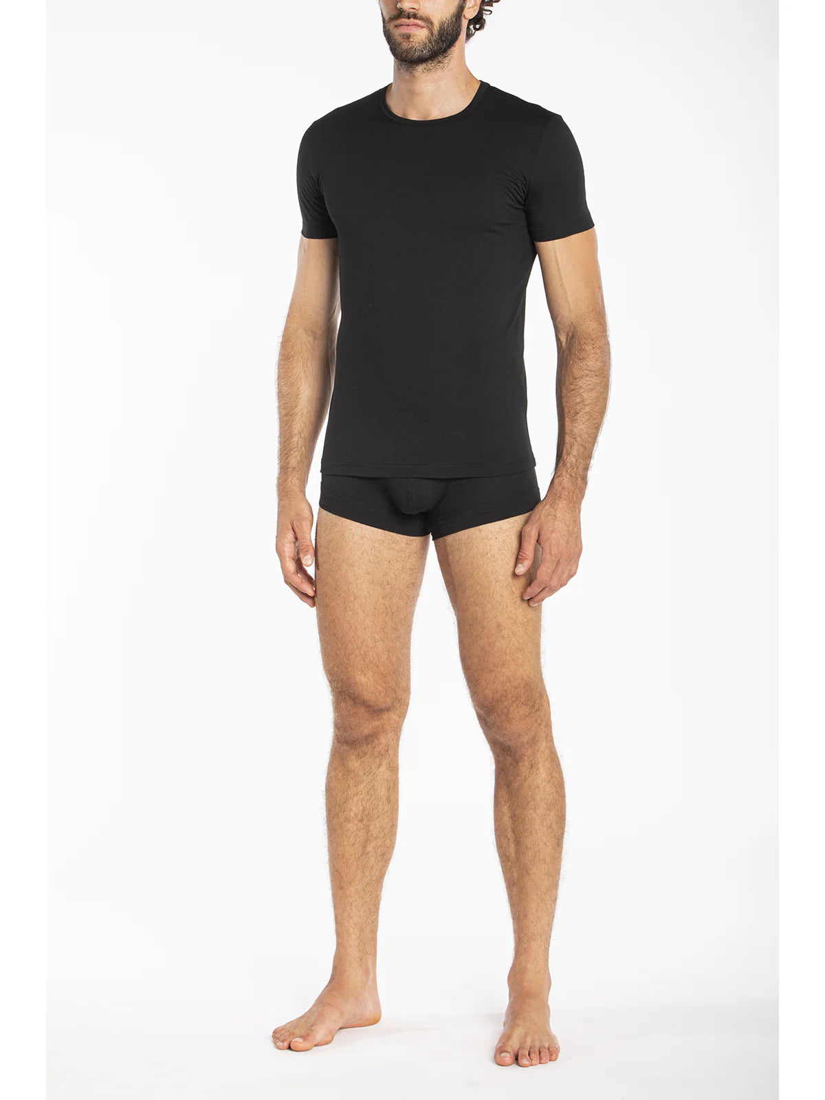 Maglietta girocollo in jersey di cotone makò elasticizzato JNL120