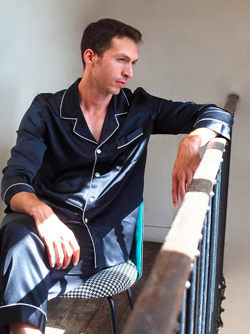 Pigiama in Pura Seta da Uomo 19 Momme Quête De soie