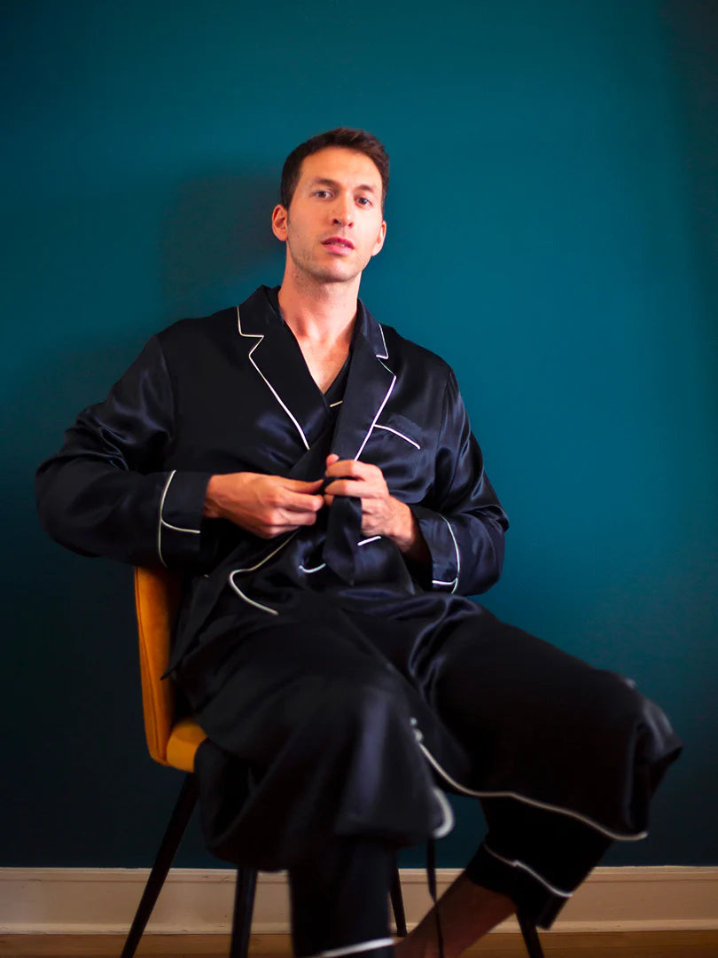 Vestaglia in Pura Seta da Uomo 22 Momme Quête De soie