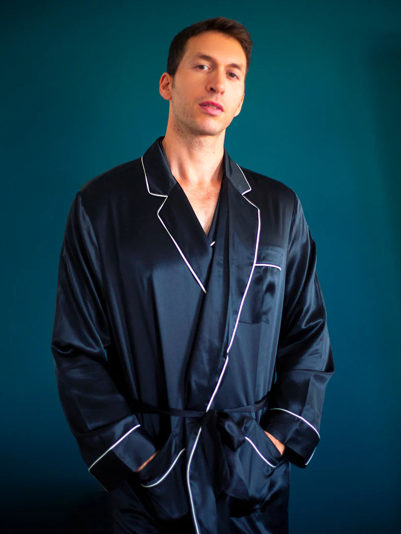 Vestaglia in Pura Seta da Uomo 22 Momme Quête De soie