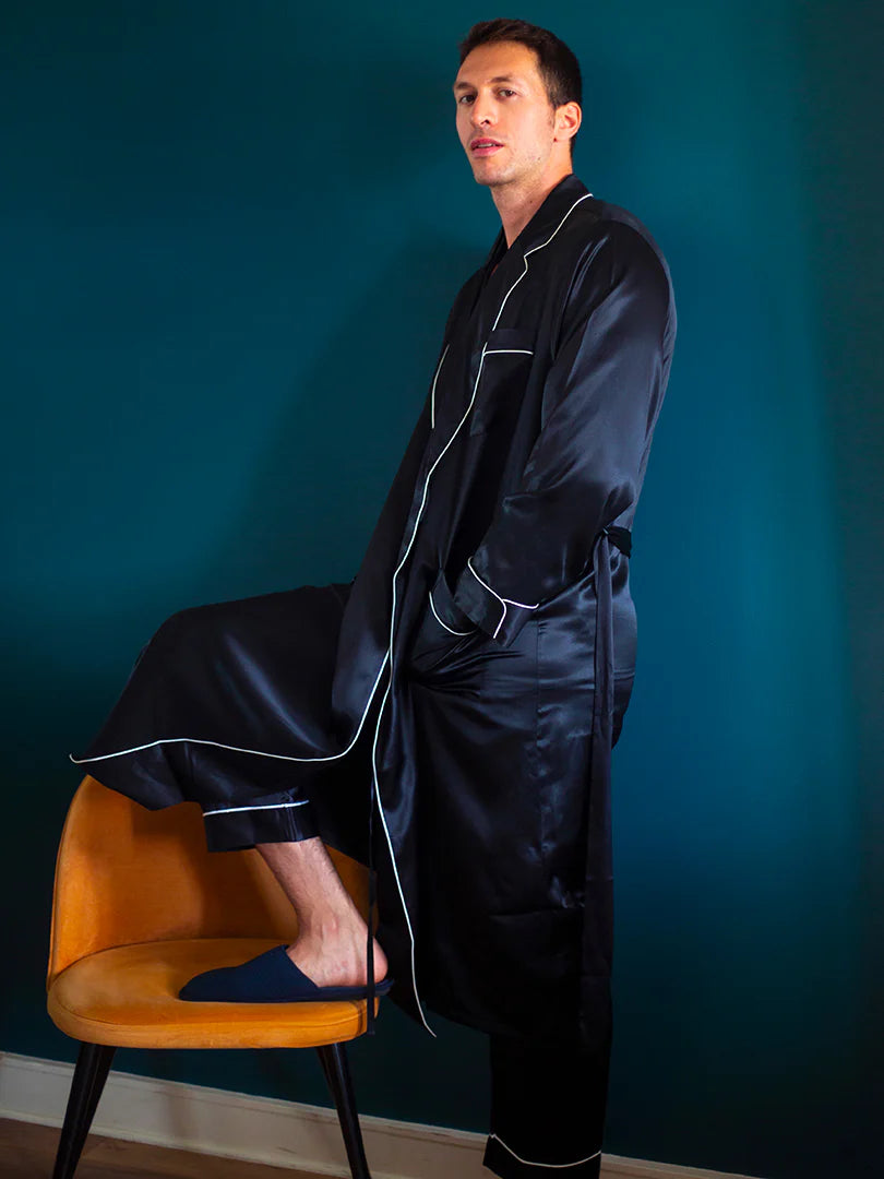 Vestaglia in Pura Seta da Uomo 22 Momme Quête De soie