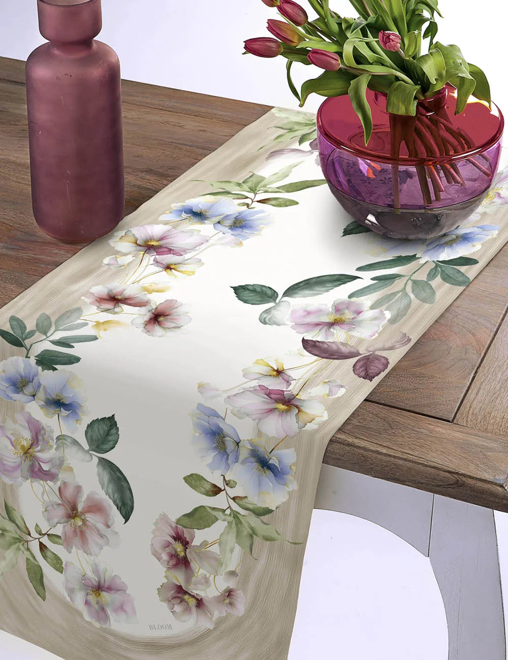 TESSITURA RANDI tovaglia stampa digitale 100% cotone Bouquet