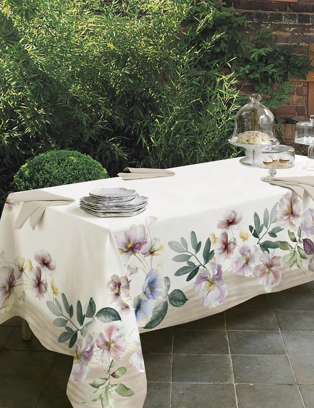 TESSITURA RANDI tovaglia stampa digitale 100% cotone Bouquet