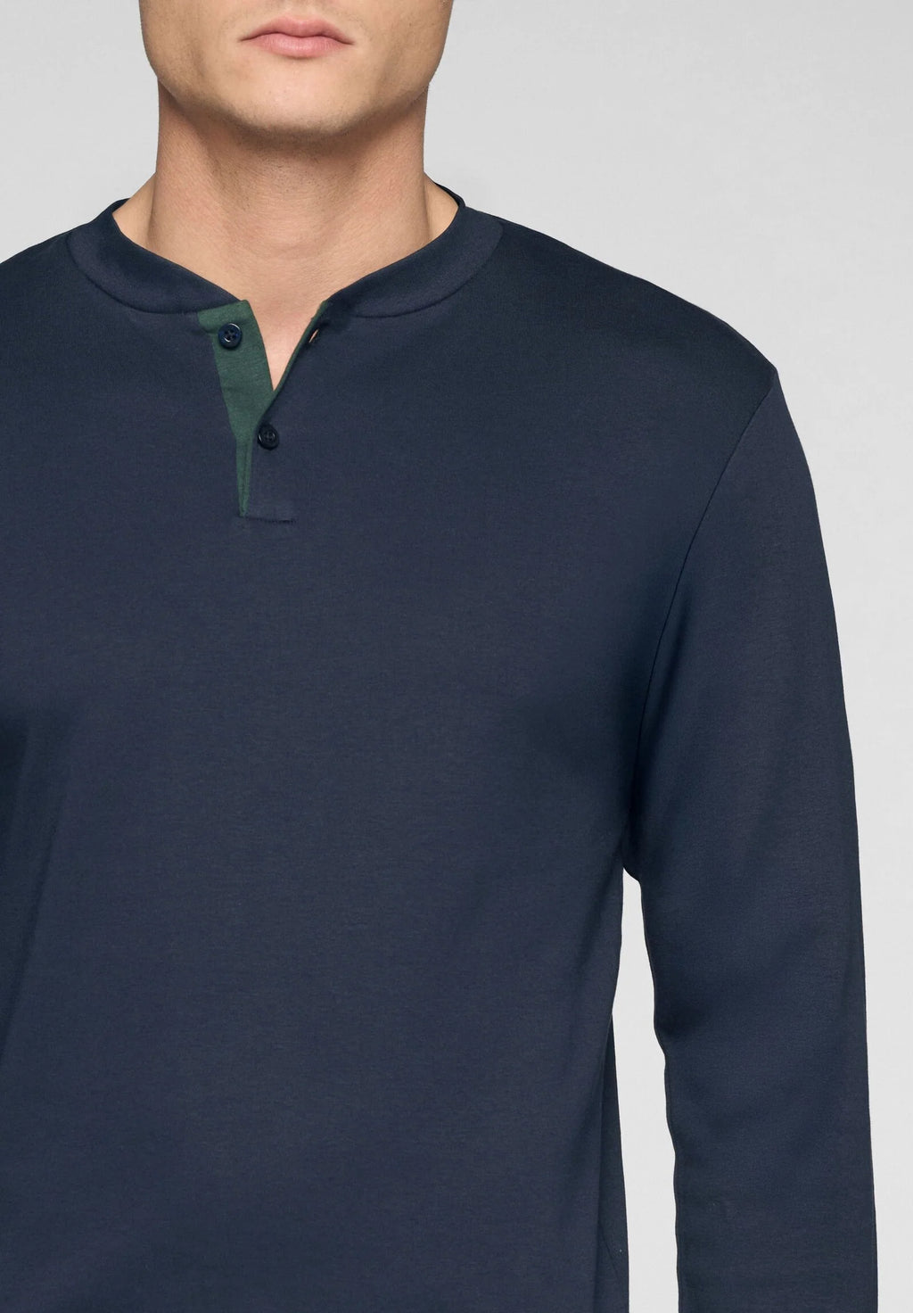 Pigiama Lungo Serafino in Interlock di Cotone CAGI VCAT04469