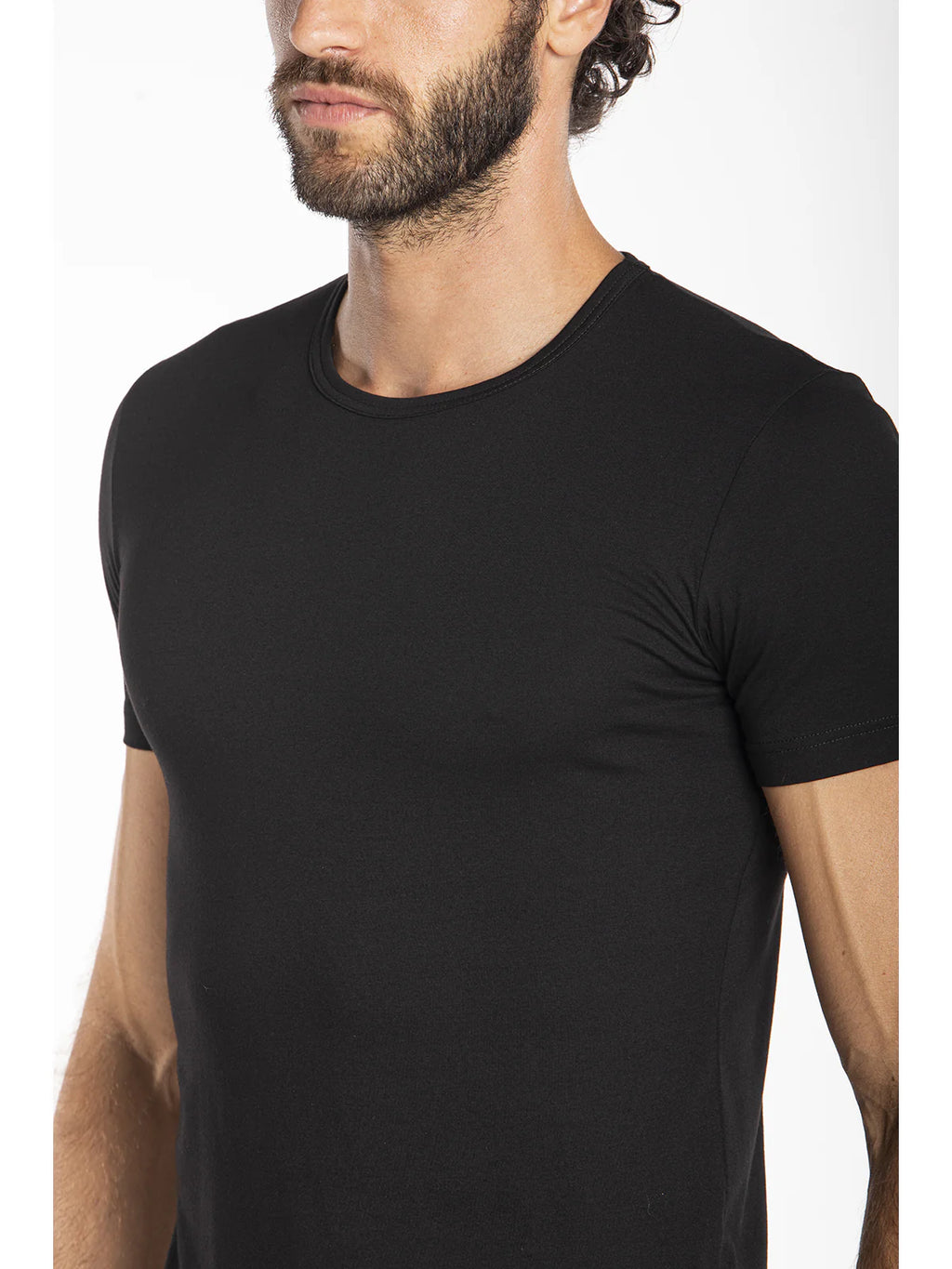 Maglietta girocollo in jersey di cotone makò elasticizzato JNL120