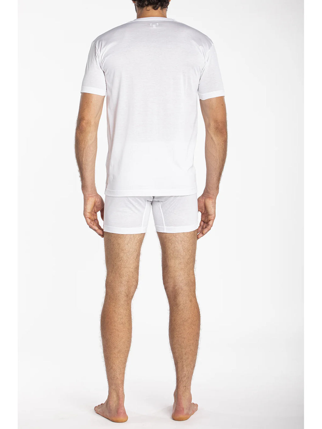 Maglietta scollo a v in jersey di puro cotone gasato JNM114