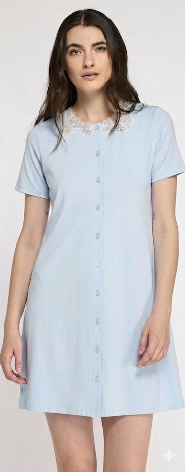 Camicia da Notte Aperta Avanti Jersey Vis DL0123 Liu Jo
