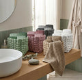 Set 4 Lavette in Spugna Ospiti con Cestino Waffle 30x30cm