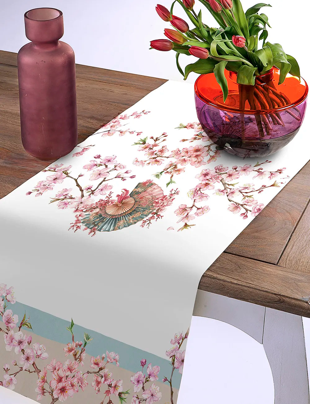 TESSITURA RANDI tovaglia stampa digitale 100% cotone IKEBANA