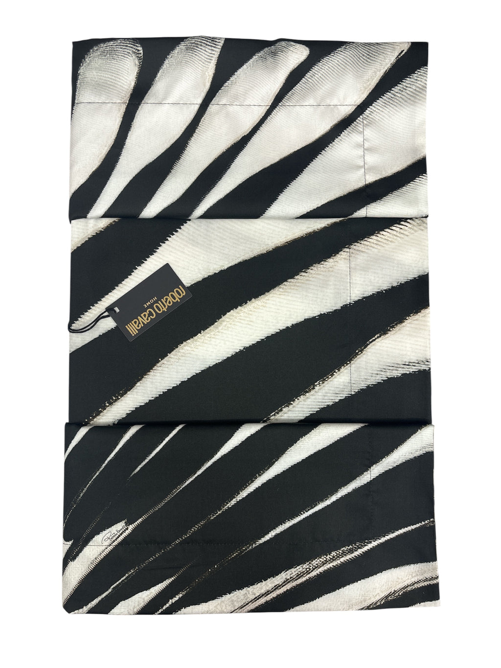 Completo Lenzuola Roberto Cavalli Black e White in Raso di Cotone