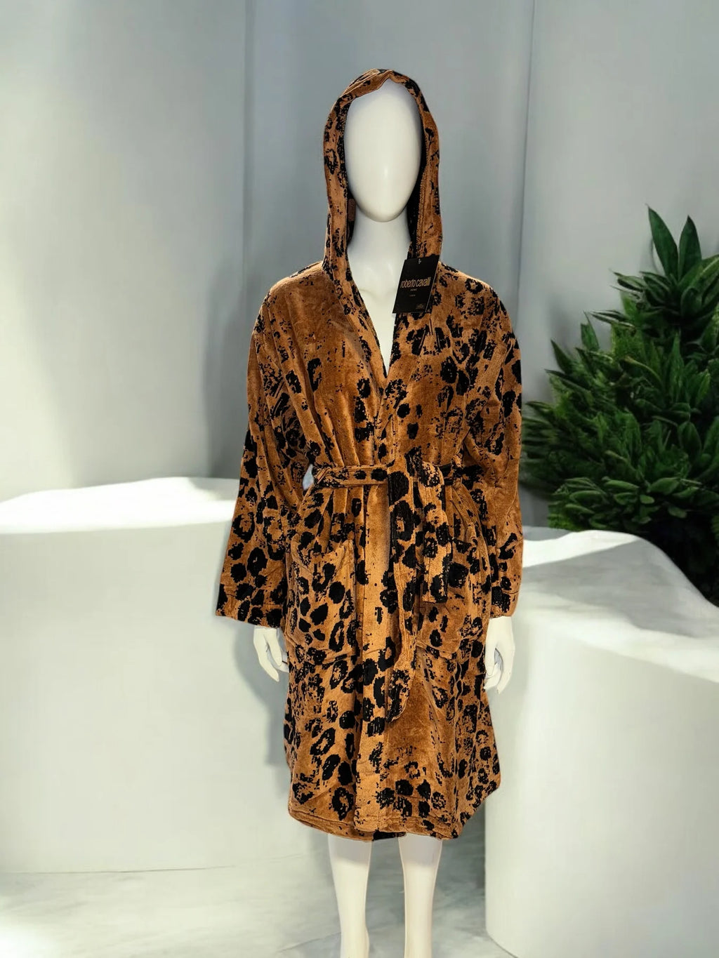 Accappatoio con cappuccio Roberto Cavalli GIAGUARO in Spugna