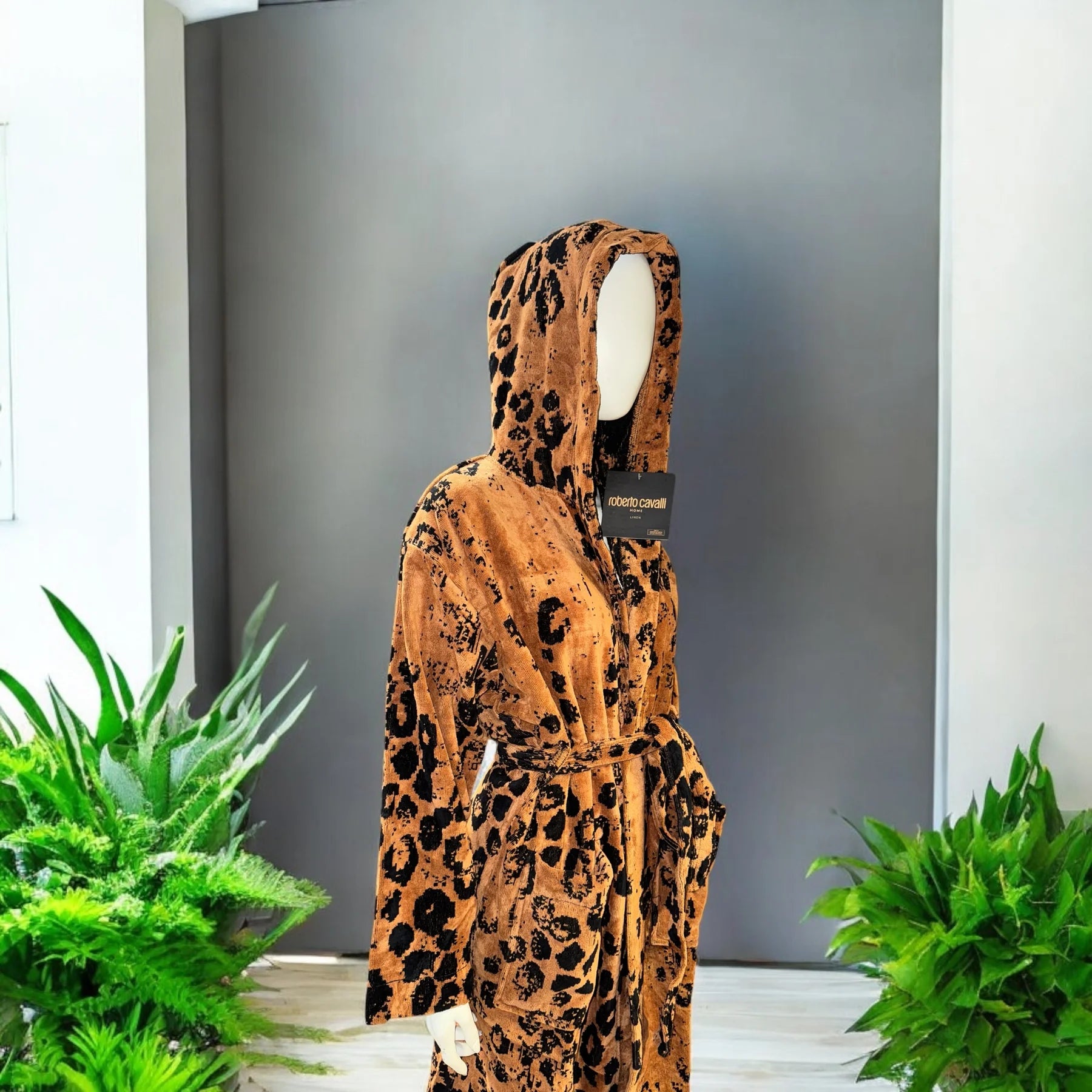 Accappatoio con cappuccio Roberto Cavalli GIAGUARO in Spugna