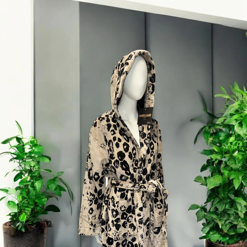 Accappatoio con cappuccio Roberto Cavalli GIAGUARO in Spugna