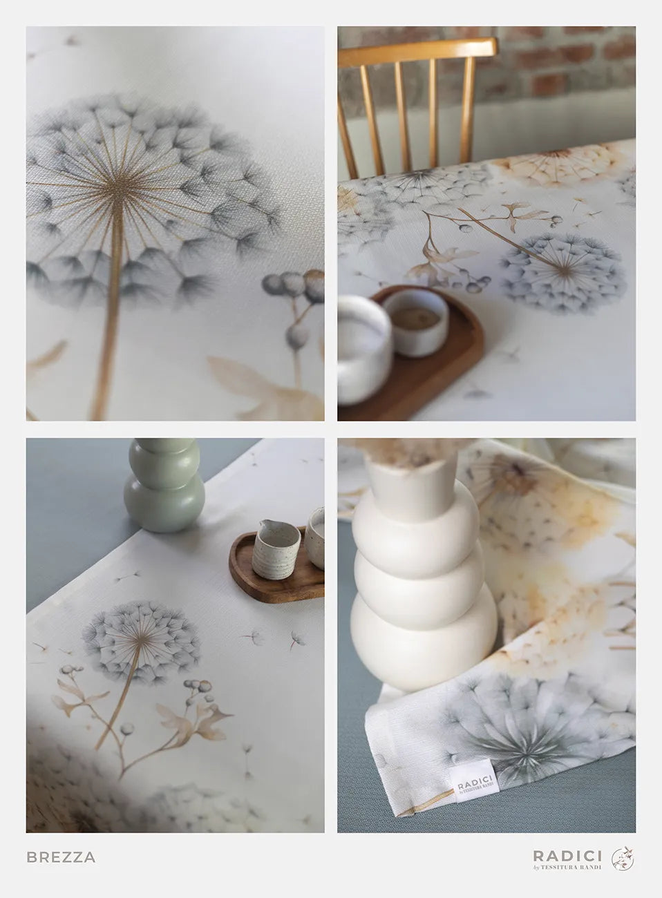 Servizio da Tavola Antimacchia Radici Brezza Tessitura Randi