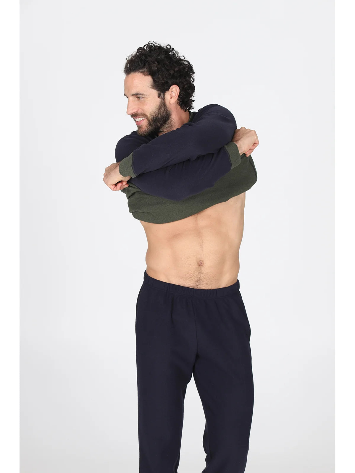Pigiama Uomo Girocollo Double Face in Puro Cotone JULIPET JAL275