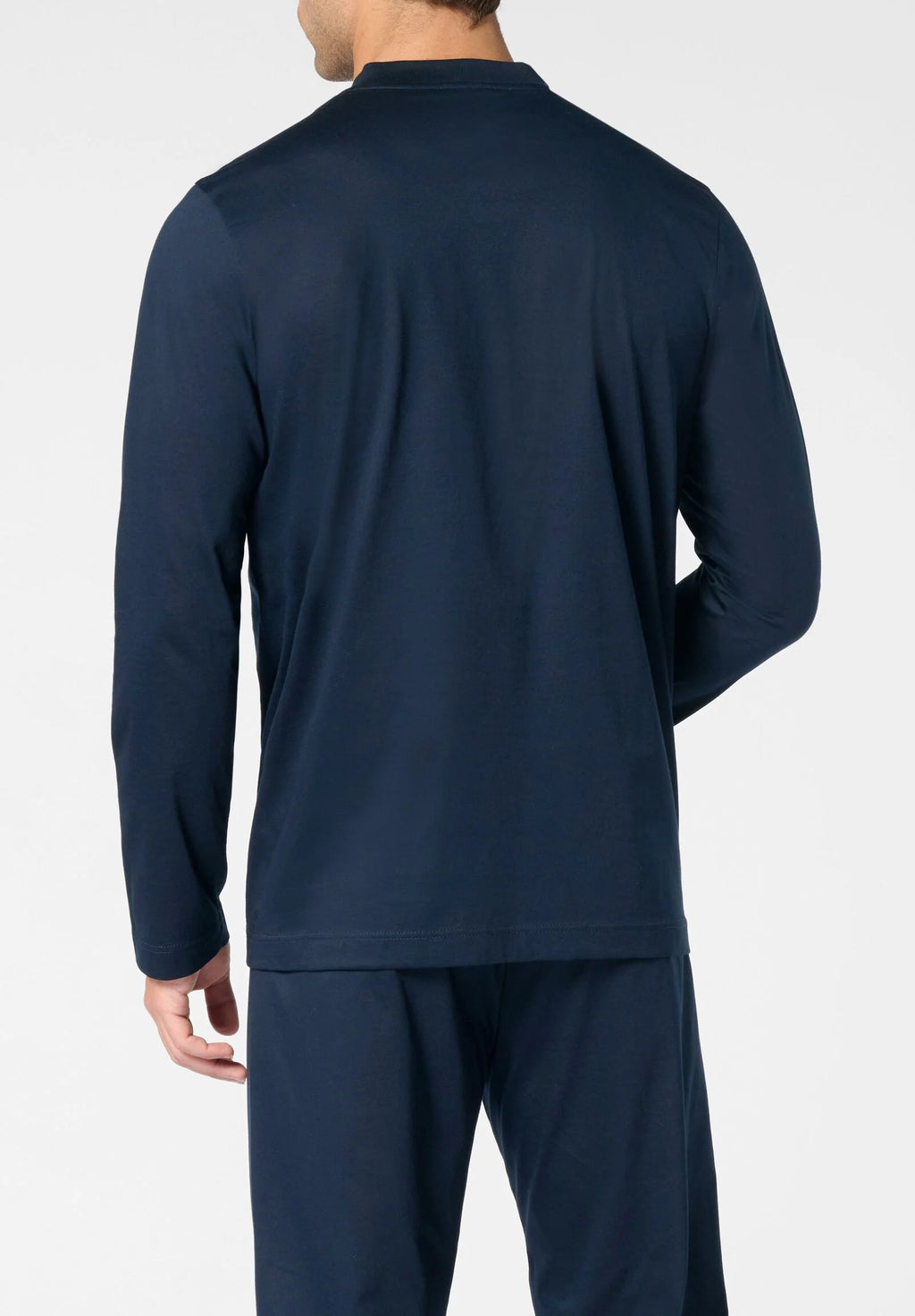 Pigiama Lungo Serafino in Cotone mercerizzato PEROFIL VPRT93367
