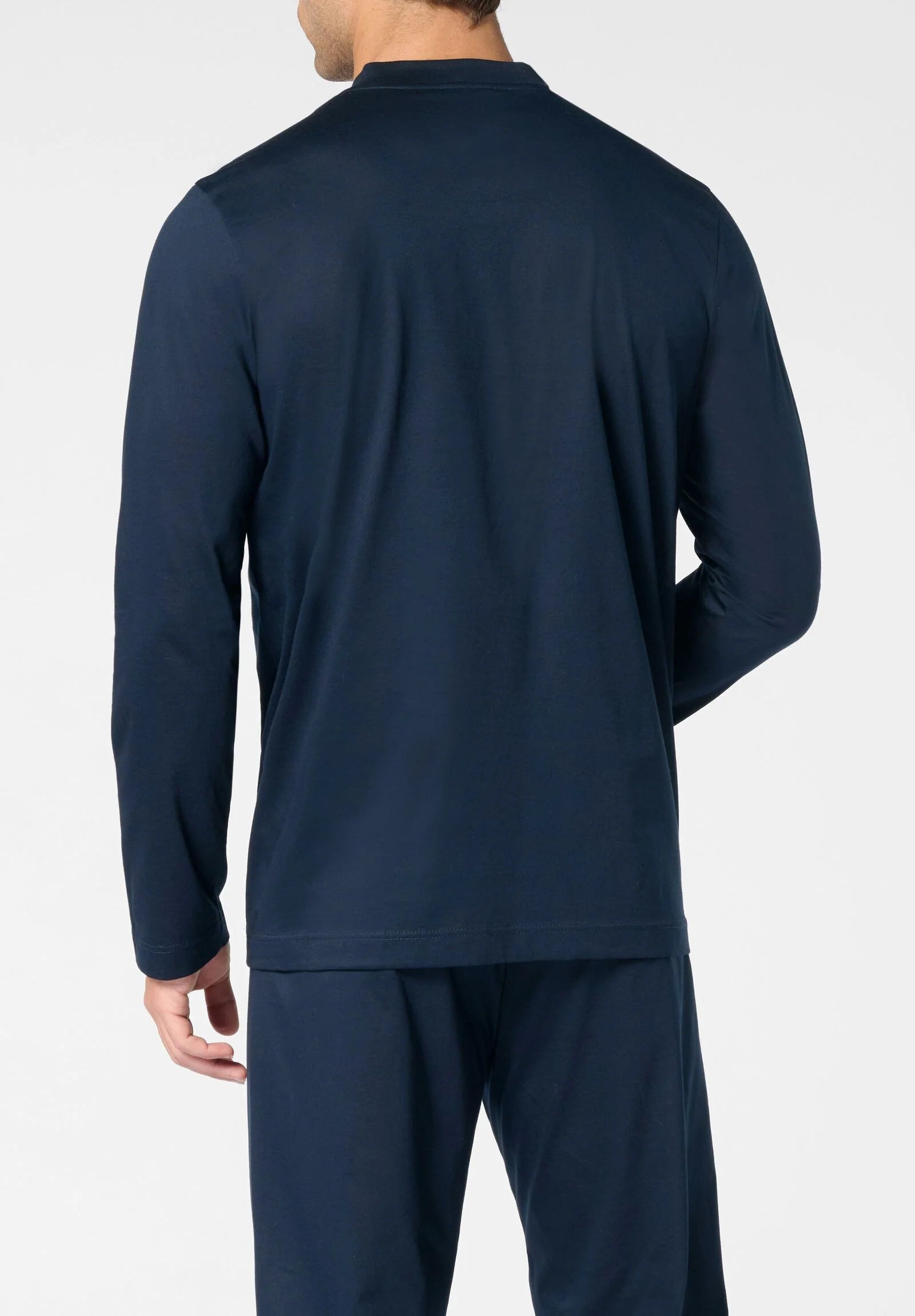 Pigiama Lungo Serafino in Cotone mercerizzato PEROFIL VPRT93367
