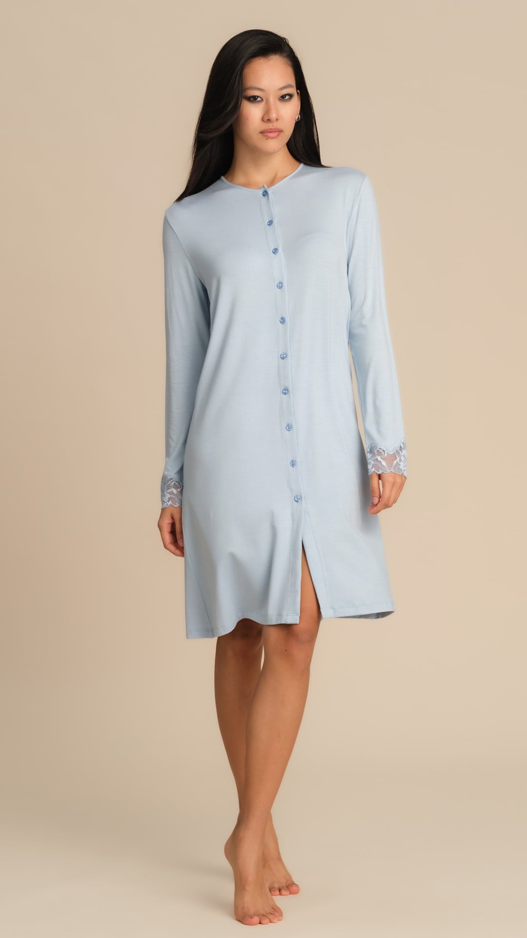 Camicia da Notte Aperta in pizzo Charly Pepita 3013