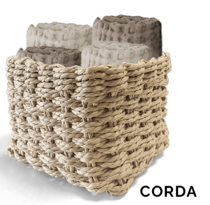 Set 4 Lavette in Spugna Ospiti con Cestino Waffle 30x30cm