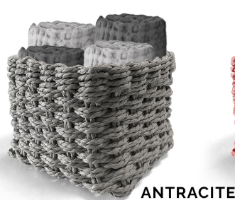 Set 4 Lavette in Spugna Ospiti con Cestino Waffle 30x30cm